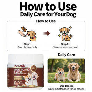Suplemen Perawatan Anjing Private Label Dog Scooting <span class=keywords><strong>Treatment</strong></span> 120 Soft Chews - Pendukung Kesehatan Kelenjar Anal & Usus - Product Image 2