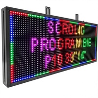 Letrero LED P10 Desplazable de 39x14, Soporte de Pared de Aluminio, Tablero de Mensajes Digital Controlado por WiFi para Negocios, Menú, Cartel