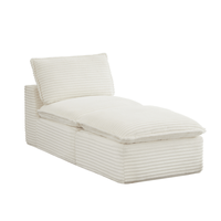 Canapé-lit inclinable moderne en tissu avec ottoman, design une place pour salon et chambre à coucher