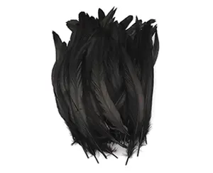 Tinto nero mezzo bronzo 30-35cm di piume Coque Plumas rooster coda di pollo piuma per abbigliamento alla moda abito