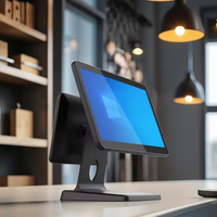 Terminal POS Layar Sentuh 15,6 Inci Layar Ganda Sistem POS Supermarket Mesin Kasir Sentuh Mesin POS untuk Dijual
