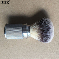 Brosse à raser professionnelle zéro déchet, manche en aluminium durable, marque privée, utilisation à vie, logo personnalisé, soins masculins, vente en gros