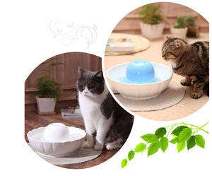 <strong>Cat</strong> Water Dispenser Pet Bowl Feeder <strong>Ceramic</strong> Water Bottle Automatic Drinking <strong>Fountain</strong> - Product Image 4