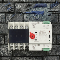 Interrupteurs de transfert automatique double alimentation 4P 3 phases 220V sur rail DIN pour onduleur PV, 100A, commutateur de conversion