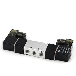 Vanne solénoïde 4V120-06 à double bobine, 2 positions, 5 voies, DC 24V, port 1/4 po, type pilote à température normale, vanne de commande - Product Image 4