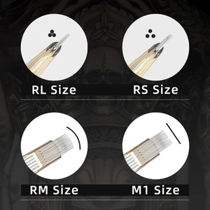 Aiguilles de tatouage Ambition 0,25-0,3-0,35 mm Round <span class=keywords><strong>Shader</strong></span> 3RS 5RS 7RS 21RM 23RM 25RM 1RL 3RL 5RL 7RL Round Liner Premium Cartridges - Product Image 5