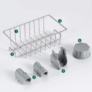 Estante <span class=keywords><strong>de</strong></span> almacenamiento <span class=keywords><strong>de</strong></span> cocina, estante para grifo, accesorios <span class=keywords><strong>de</strong></span> cocina, esponja, <span class=keywords><strong>escurridor</strong></span> <span class=keywords><strong>de</strong></span> tela, <span class=keywords><strong>escurridor</strong></span> <span class=keywords><strong>de</strong></span> jabón, estante para piscina, trapo, estante seco - Product Image 5