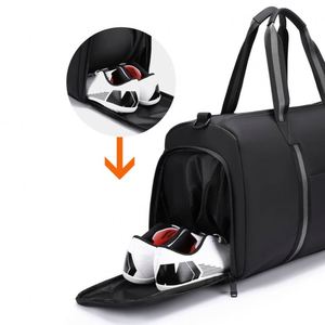 Wholesale Custom Large Capacity Portable Luggage <b>Bag</b> Waterproof PU <b>Leather</b> Gym <b>Duffle</b> Weekender Travel Sports <b>Bag</b> Zipper - Product Image 4