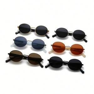 Lunettes de soleil polarisées rondes punk rétro UV400 pour hommes et femmes, avec logo personnalisé, collection 2025 - Product Image 3