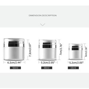 Pot à crème sans air de haute qualité avec bouchon à vis et logo imprimé en sérigraphie - Product Image 5