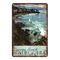 Plaque de plage longue de roses, décor Vintage de Surf, signes en métal, hawaïen, Los Angeles, Art mural, Bar, Pub, Club,