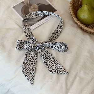 Bufanda de poliéster sedosa de tendencia Ins de estilo de lujo de diseñador de gama alta para mujer, lazo de pelo estrecho y delgado, bolsa de cinturón Streamer-pequeño - Product Image 6
