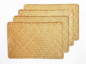 Ensemble de sets de table tissés à la main en jute naturelle, imprimés et tressés, pour table à manger de 6 personnes, set de table en rotin de 40 cm - Product Image 3