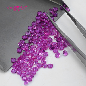 Cadermay Rose Red Zircon Loose Stones Round 2 3mm For Jewelry Making - Product Image 1