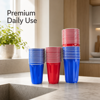 Gobelets de fête personnalisés promotionnels 16oz bicolores en PP gaufré diamant, texturés, économiques, pour souvenirs et événements d'entreprise