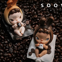 Prix de gros Figurines authentiques Sooya M Stand Beans Sooya Studio Minis Sooya M Coffee Series Figurine en vinyle Boîte mystère avec 6 pièces