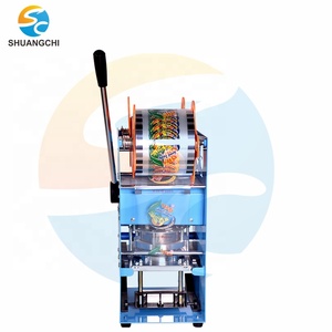 Halbautomatische 90/90mm Durchmesser <span class=keywords><strong>Bubble</strong></span>-Tea-Becher-Versiegelungsmaschine für 500 Becher, 50-250 Grad, günstiger Preis, hergestellt in China, für Papierbecher - Product Image 5