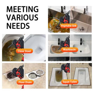 Tarière de vidange de serpent de plomberie électrique sans fil WOSAI portable à main - Product Image 3