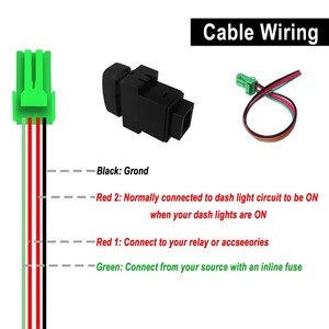 Interrupteur à <span class=keywords><strong>bouton</strong></span>-poussoir pour voiture 12V avec LED orange pour Mitsubishi ASX Triton Pajero Eclipse Gallant V73 V93 Lancer Outlander ASX L200 - Product Image 6