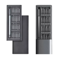 Set Obeng Multifungsi dari Paduan Aluminium, 24 in 1, Set Presisi untuk Perbaikan dan Pembongkaran Ponsel