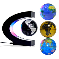 Globe Terrestre C World Rotatif, Globe Magnétique Flottant, Globe Magnétique en Lévitation pour Décoration de Bureau et Éducation en Géographie