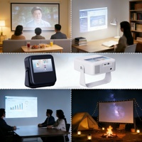 Projecteur LCD entièrement fermé de haute qualité, Android 500ANSI 1080P HD, projecteur portable 4K, home cinéma, projecteur intelligent extérieur