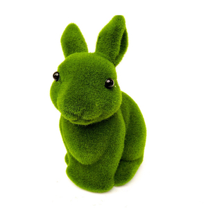 プラスチック製動物ハロウィン素敵なグリーンモスウサギ屋内/屋外テーブルデコレーション用 - Product Image 3