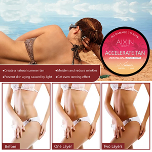 Han Linger Private Label Herbal Sunbed Tanning Accelerator Cream Gel Dark Strawberry Shade para el cuerpo - Product Image 4