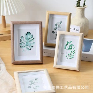 Wood Photo <b>Frame</b> Rectangle Solid Wood Handmade Tabletop Display <b>Frame</b> For <b>Plant</b> Specimen Artwork Children's Photos - Product Image 1