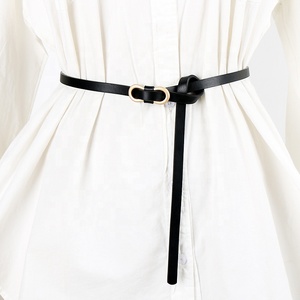 <span class=keywords><strong>Ceinture</strong></span> mince de mode simple pour femmes accessoire de petit noeud <span class=keywords><strong>sans</strong></span> trous pour <span class=keywords><strong>boucle</strong></span> en alliage de jupe et de pull - Product Image 3