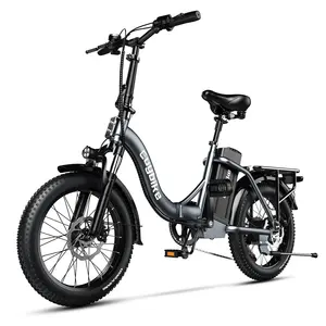 Schlussverkauf ZHENGBU EUY F7 20-Zoll Durchstiegs-E-Bike 750 W 48 V 15 AH E-Bike Shimano 7-Gang-Klappbares E-Bike Fette Reifen Elektrofahrrad