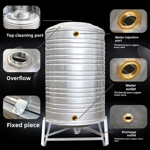 Tanque de Almacenamiento de Agua Fría de Acero Inoxidable 304, <span class=keywords><strong>Cisterna</strong></span> Vertical para Techo con Energía <span class=keywords><strong>Solar</strong></span>, Gran Capacidad, para Uso Doméstico o para Vino - Product Image 6
