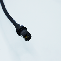 JIANGJI konduktor tembaga kustom CAT6 V3 jaringan Data tahan air untuk penggunaan industri Starlink Gen 3 Model Cable3