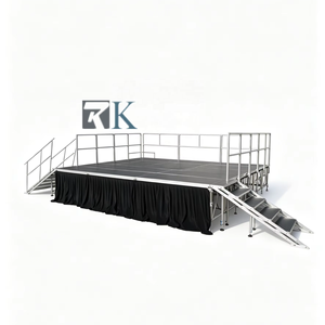 Scène portable, scène mobile pour spectacles musicaux, plateforme de scène en contreplaqué pour mariage - Product Image 1