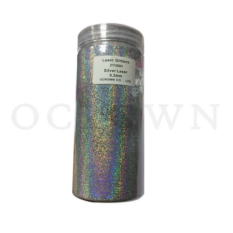 Holographic laser effect fine glitters powder for decoration wholesale