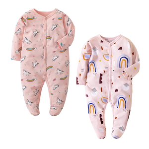 Pur coton infantile pyjamas 2T <span class=keywords><strong>taille</strong></span> à manches longues barboteuse combinaison été ramper costume pour enfants commerce extérieur bébé vêtements - Product Image 6