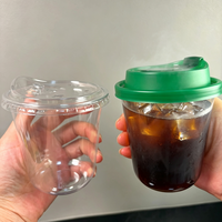 Gobelets en plastique PET PP en forme de U avec logo personnalisé, 12, 14, 16, 18, 20, 24 oz, jetables, pour thé Boba, avec couvercles et pailles, en stock