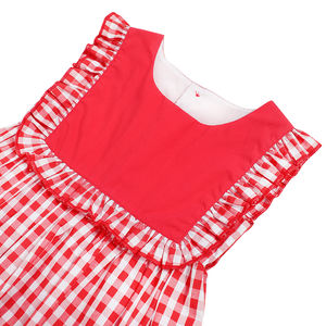 2026 nuova estate Custom ragazze abiti a balze maniche da <span class=keywords><strong>bambina</strong></span> <span class=keywords><strong>abbigliamento</strong></span>, vestito da bambino carino all'ingrosso per OEM & Branding - Product Image 5