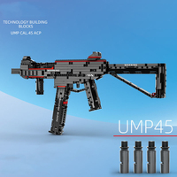 UMP45 pistolet briques assemblage blocs de construction pistolet militaire WW2 arme jeu modèle pistolet série briques de construction Kit Moc jouet pour garçon