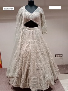 Georgette สดใสชุด lehenga choli ตาข่ายสำหรับผู้หญิงที่เหมาะสำหรับงานแต่งงานเช่นงานเลี้ยงต้อนรับ Sangeet และ meetions - Product Image 2