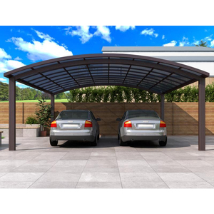 Thiết kế mới đơn giản carport nhôm carport 2 cổng xe nhà để xe/xe bãi đậu xe Lều xe cổng 6x6 Polycarbonate nhà để xe tùy chỉnh - Product Image 3