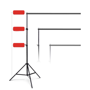 Verstellbarer 2,6*3m Fotografie-Hintergrundständer Robuster Metall-Kulissenständer mit Klemme für Studio - Product Image 5