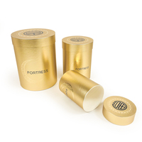 Boîte de tube de papier de fleur d'emballage cylindrique de luxe avec couvercle