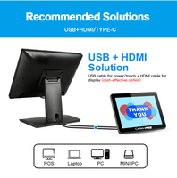 Moniteur tactile 9,7 pouces directement de l'usine, 1024x768 VGA HD-MI USB DP VESA 75x75 pour POS et affichage en magasin