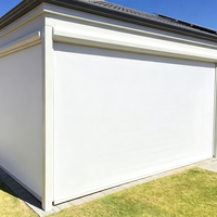 Persianas enrollables motorizadas para exteriores, resistentes al viento y al agua, con múltiples opciones de apertura, con cremallera, para balcones, terrazas y ventanas exteriores.