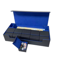 Boîte de rangement carrée en cuir injecté pour jeux de société et cartes à collectionner (TCG) - Modèle Box 600