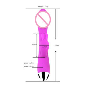 Büyük Stok Yüksek Kaliteli Küçük R-Smooth Çubuk Vibratör Kadınlar için USB Şarjlı Su Geçirmez 10 Frekanslı Seks Oyuncağı - Product Image 2