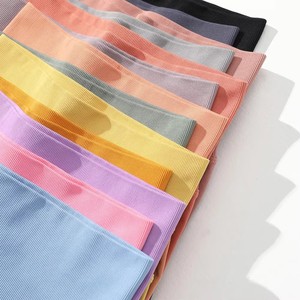 Leggings da palestra con LOGO personalizzato a vita alta con scricchiolatura a vita alta da <span class=keywords><strong>donna</strong></span> taglie forti XL pantaloni da allenamento sportivi senza cuciture in materiale Spandex con stampa solida - Product Image 2