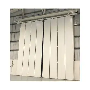 Luxury high quality Insulated steel automatic sliding folding hangar door industrial automatic horizontal folding door
