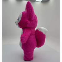 Costume de mascotte gonflable de renard pour adultes, pour festival de carnaval, fête, défilé, cosplay, 2,2 m de long, en fourrure, combinaison gonflable de renard rouge